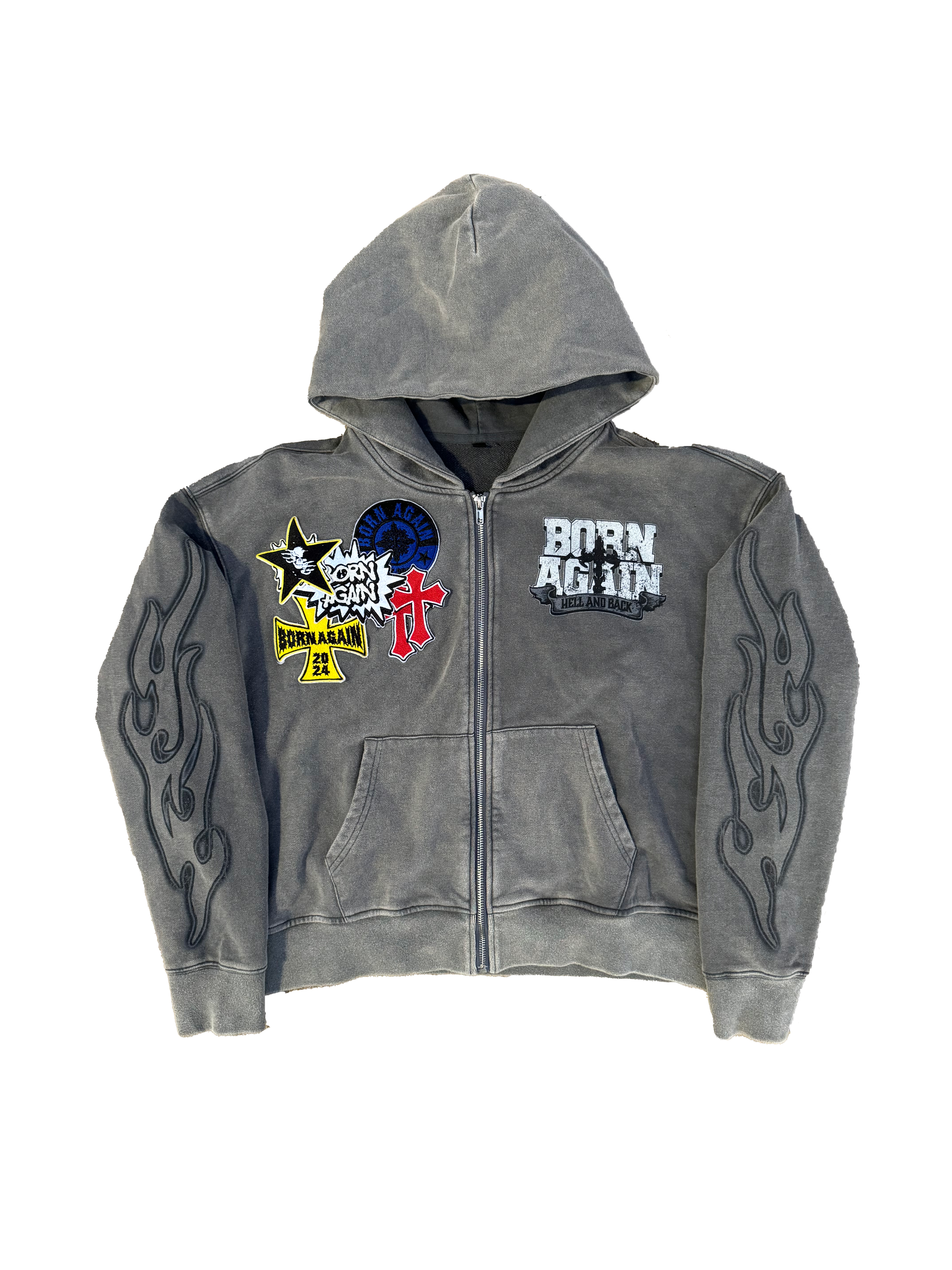 Hell & Back Zip Up (Grey)